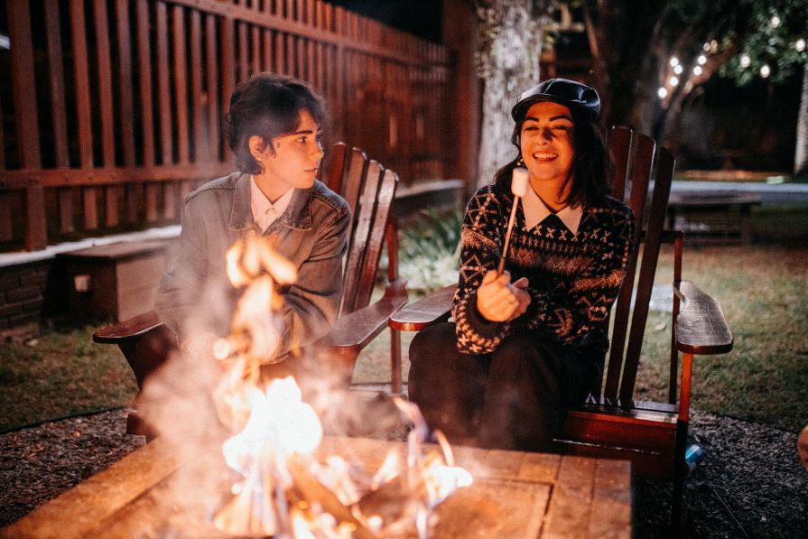 Marshmallows in der Feuerschale